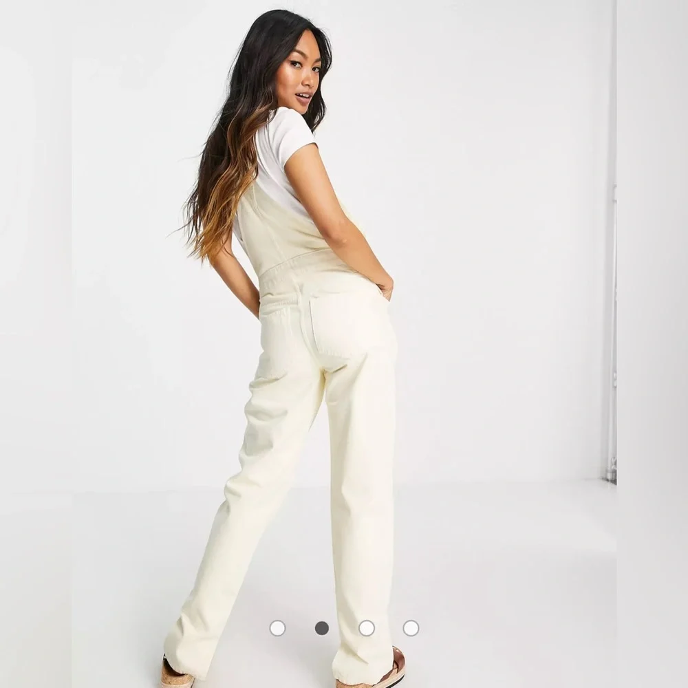 Cool Light Yellow Denim 90s Straight Leg Overall Sz 2 NEW - Picture 3 of 5